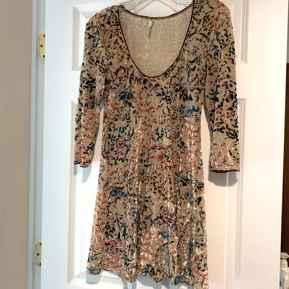 FREE PEOPLE beautiful sheer velvet dress / M